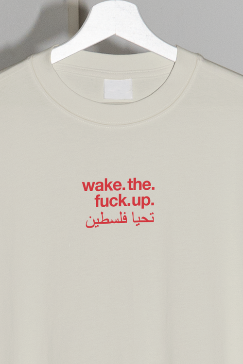 T-SHIRT 'WAKE THE FUCK UP' FREE PALESTINE